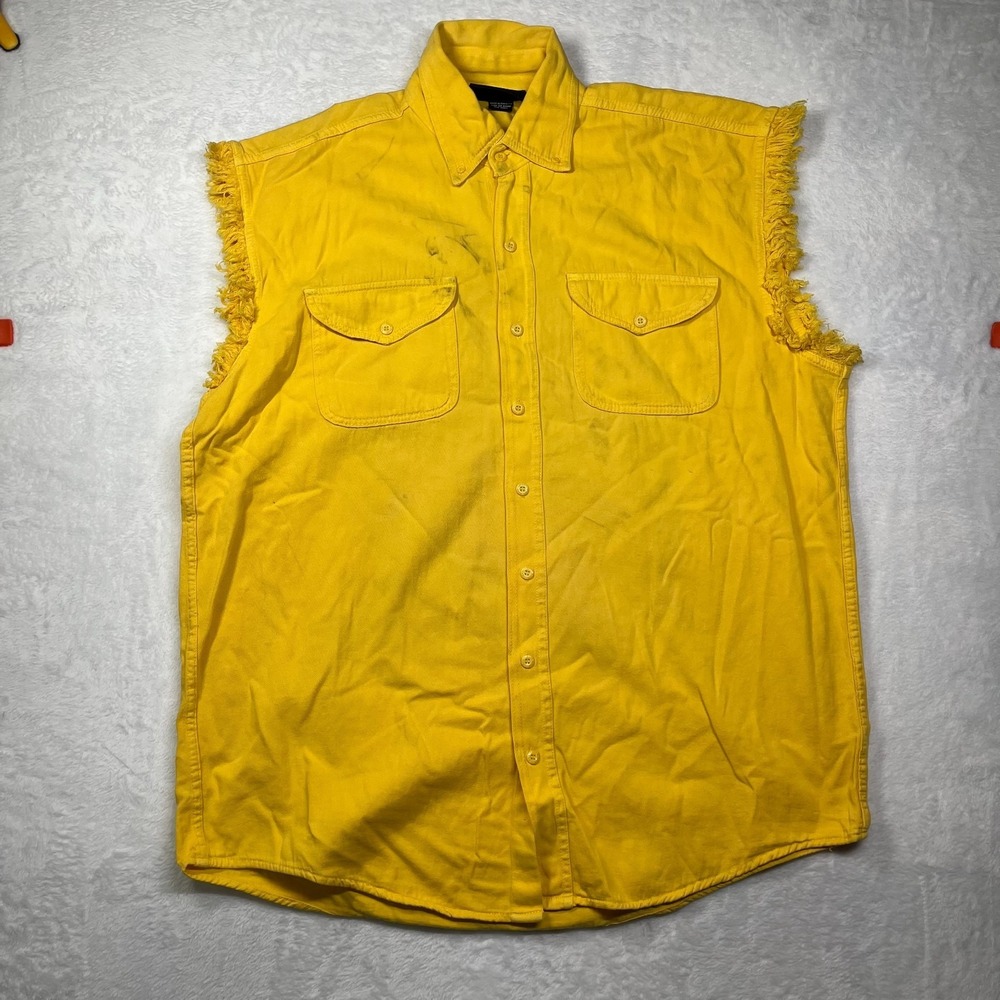 Biker Wear Laconia Bike Week Shirt Mens 2XL‎ Yellow What Happens Here Stays Here